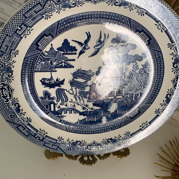Blue Willow Churchill‎ | England Churchill Blue Willow Chop Plate Platter 12.5" - Picture 6 of 7